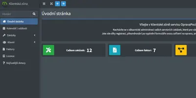 Klientská sekce servisu 2.0.