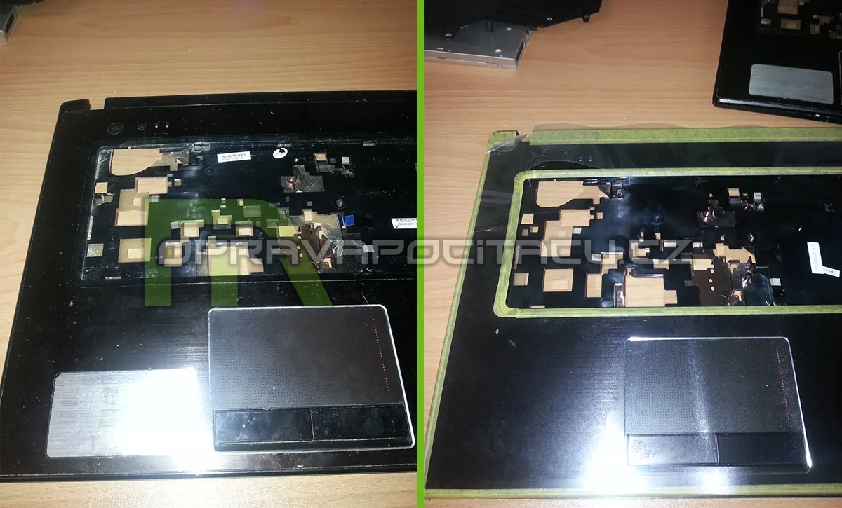 Dražší varianta opravy vylomených pantů u notebooku Lenovo G770 #2