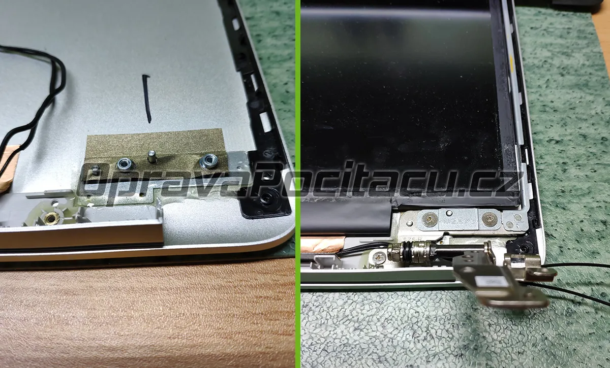 Fixace a lepení vylomených pantů u notebooku HP ENVY 17-r104nc #2