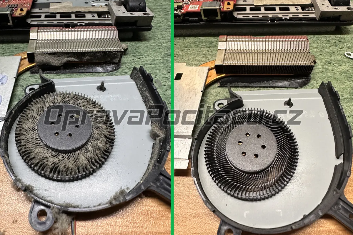 Jak správně vyčistit ventilátor grafického čipu od prachu u notebooku Asus ROG Strix G G531