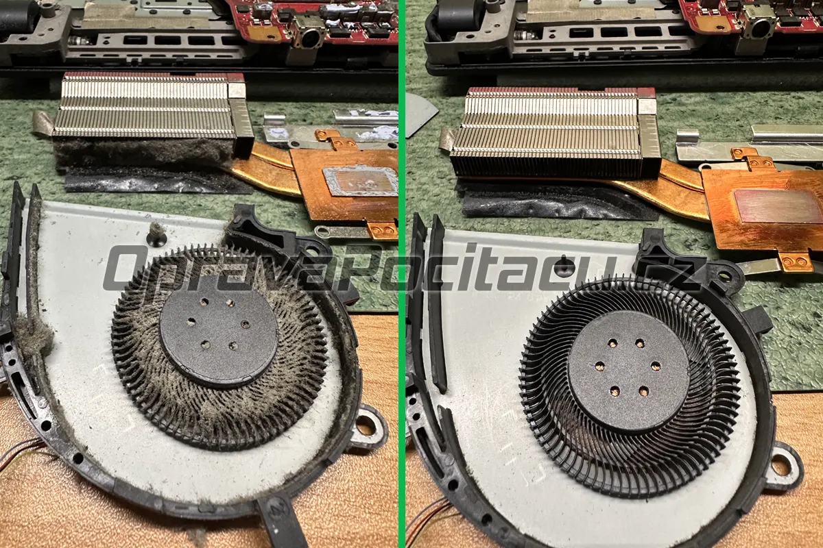 Jak správně vyčistit ventilátor procestoru od prachu u notebooku Asus ROG Strix G G531