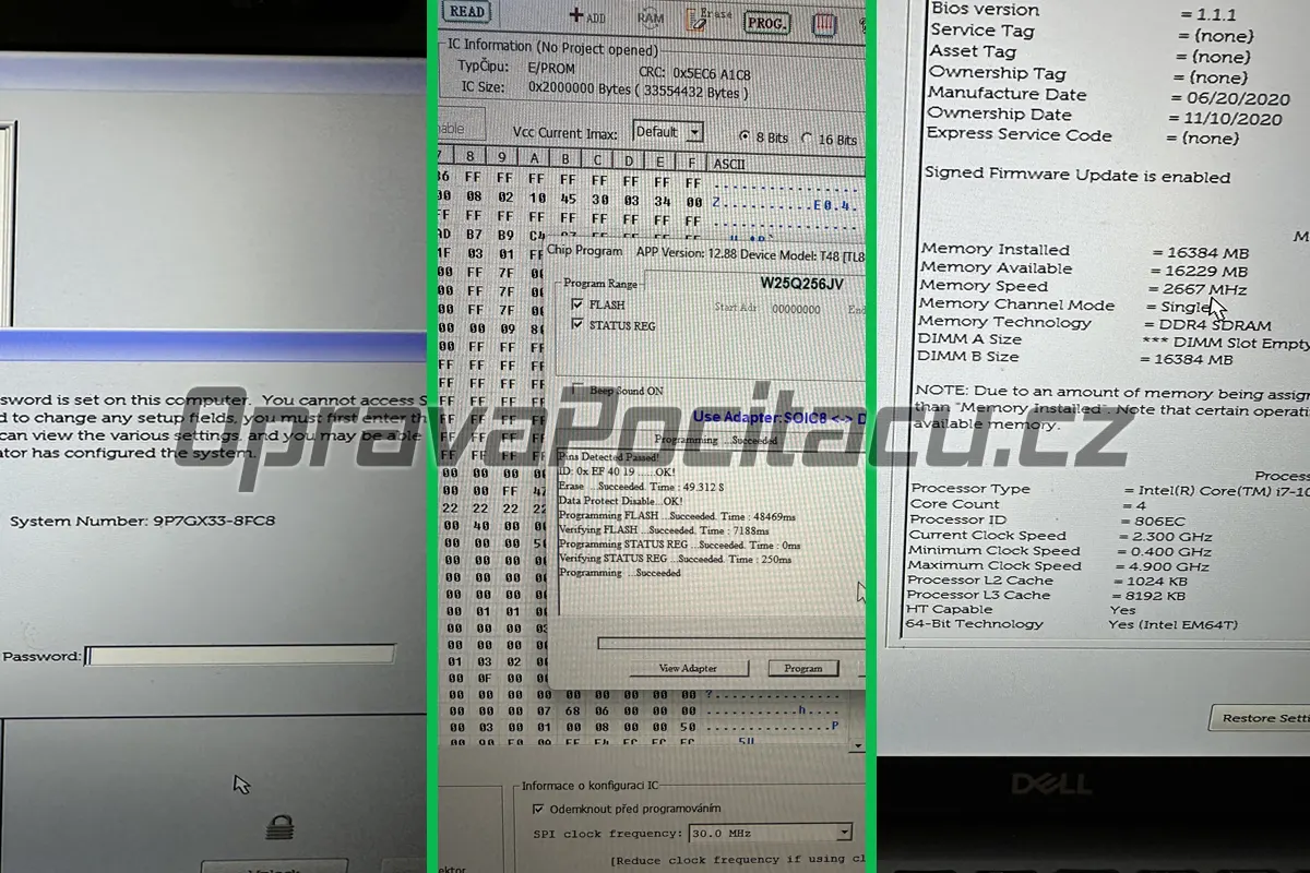 Jak vymazat administrátorské heslo v biosu u notebooku DELL Latitude 5510 - 9P7GX33-8FC8 patch