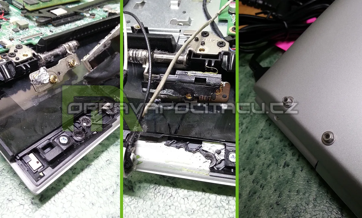 Levná varianta opravy vylomených pantů u notebooku Lenovo IdeaPad U530 Touch