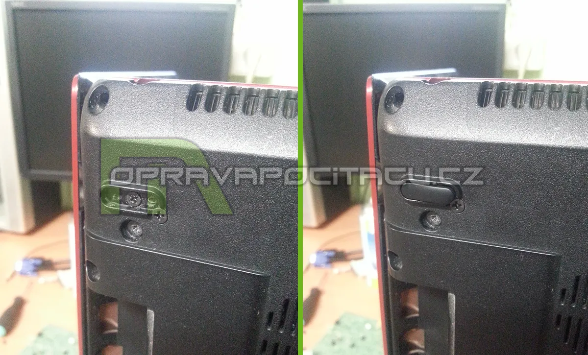 Levná varianta opravy vylomených pantů u notebooku Packard Bell EasyNote PEW92 #2