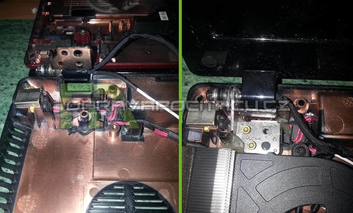 Levná varianta opravy vylomených pantů u notebooku Packard Bell EasyNote PEW92