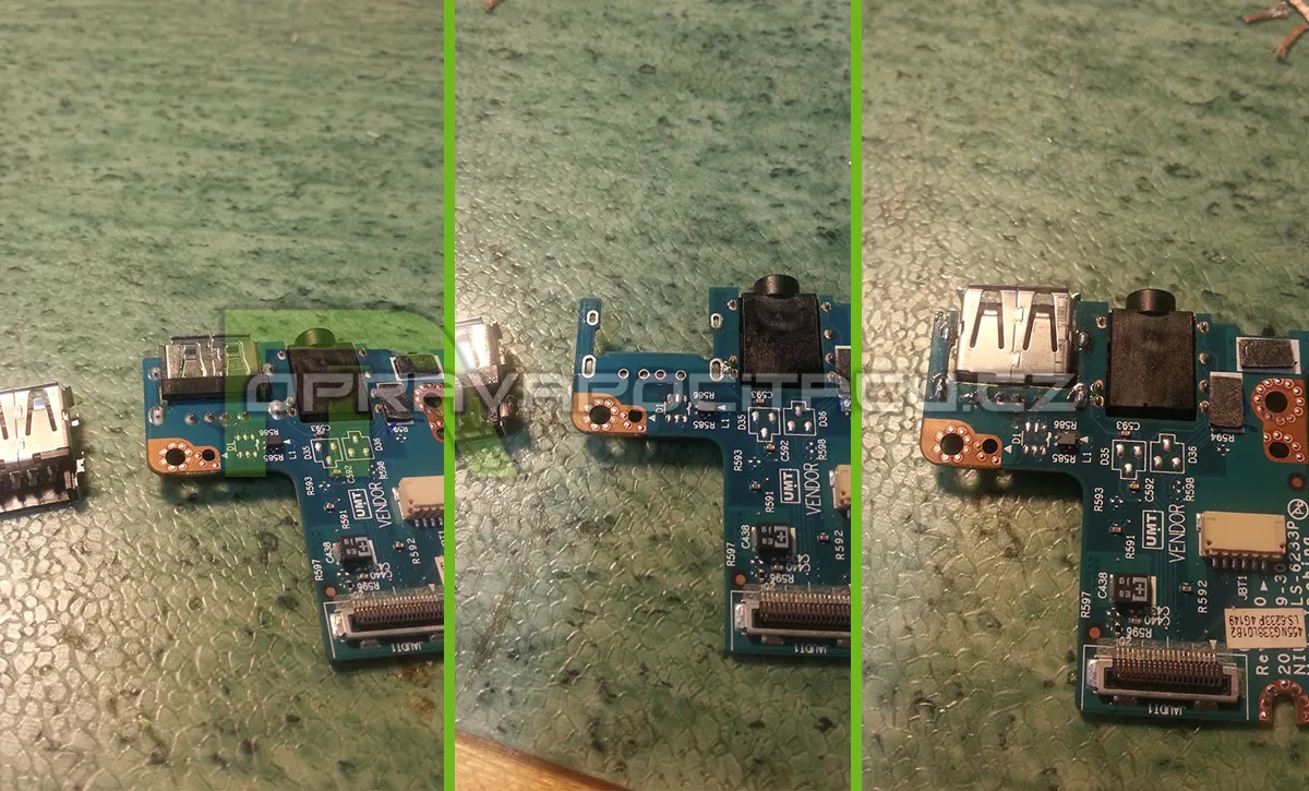 Výměna USB konektoru u notebooku Lenovo IdeaPad U260