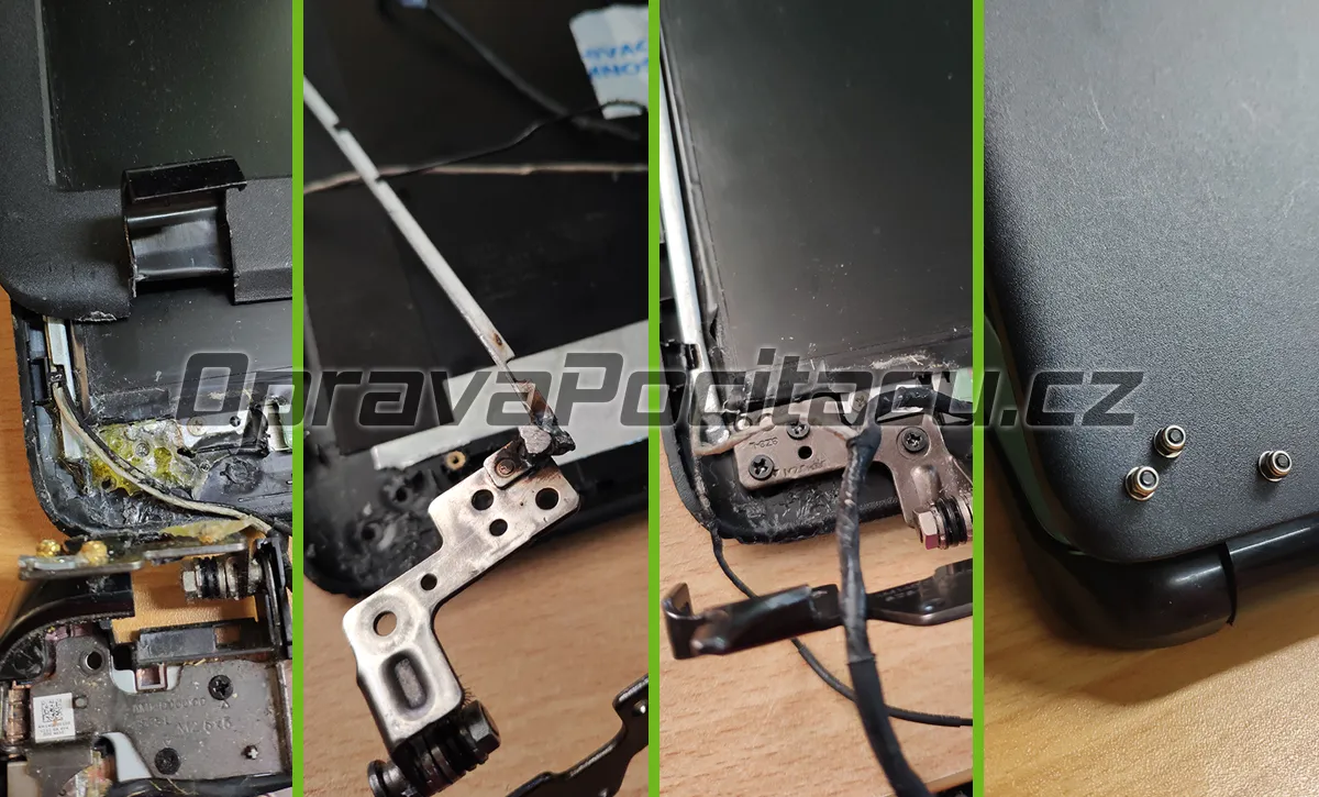 Varianta opravy strženého závitu distančních sloupků + svaření pantu notebooku HP 250 G3