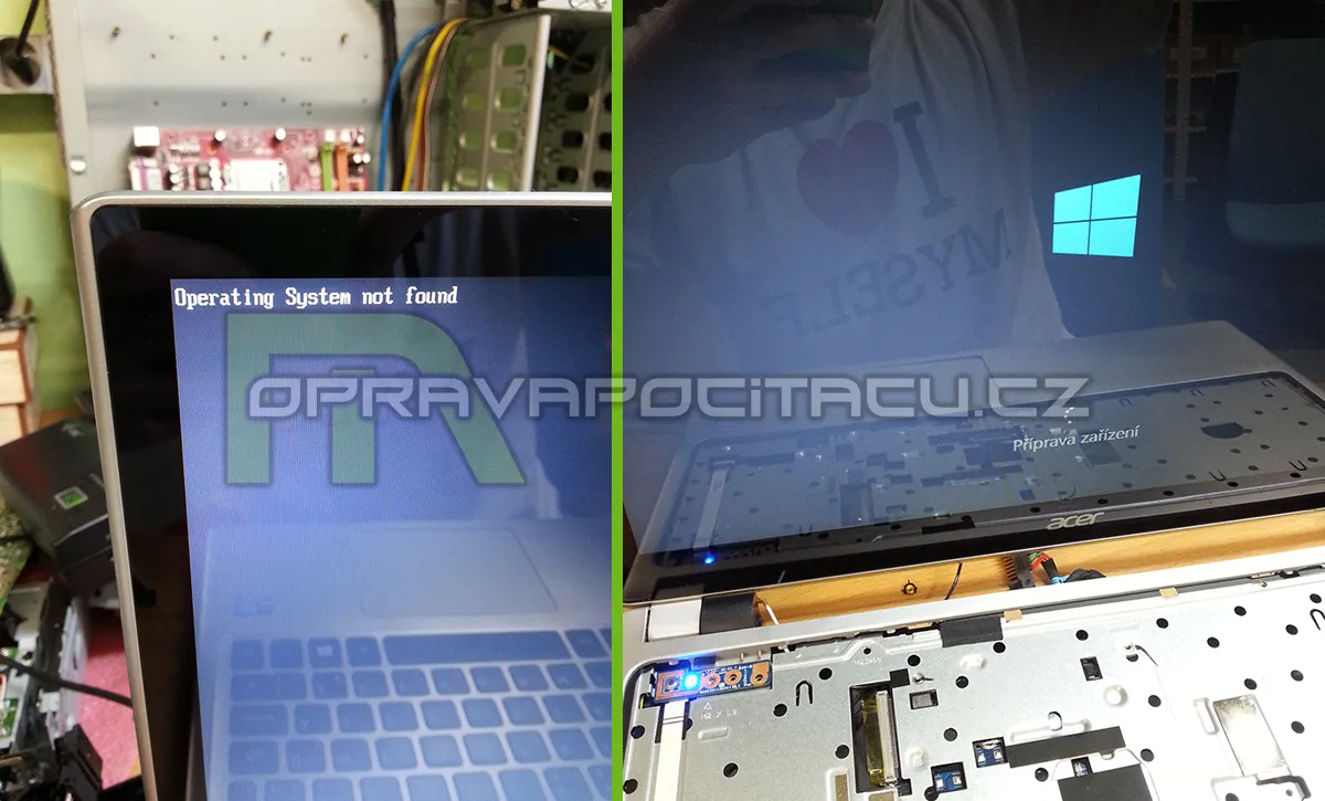 Přeprogramování BIOSU notebooku ACER Aspire V5-571P