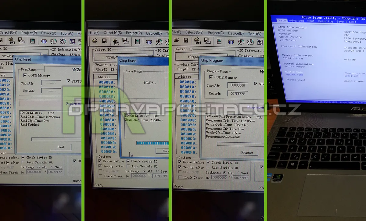 Přeprogramování BIOSU notebooku ASUS N56VZ #2