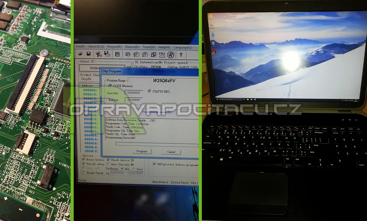 Výměna a přeprogramování BIOSU notebooku DELL Inpiron 7720 #2