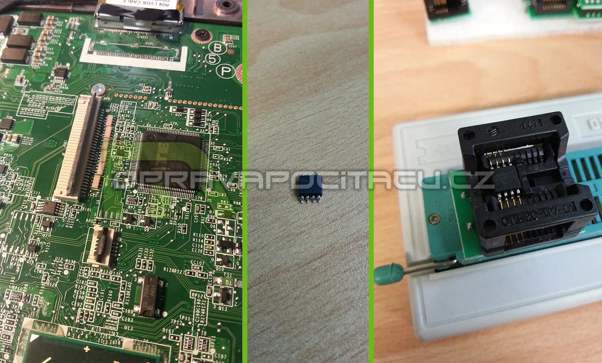 Výměna a přeprogramování BIOSU notebooku DELL Inpiron 7720