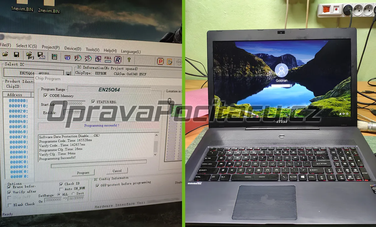 Programování BIOSU notebooku MSI GS70-2OD-255XCZ po výpadku proudu #2