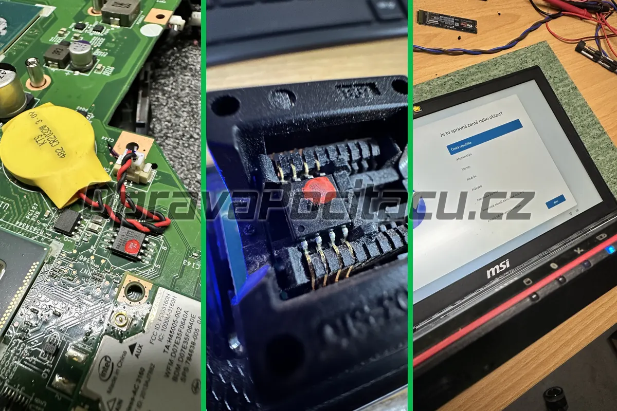 Oprava špatné aktualizace BIOSu u notebooku MSI GE60 2QE-1012CZ