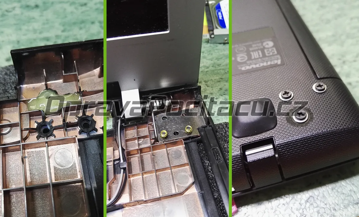 Varianta opravy vylomeného pantu notebooku Lenovo IdeaPad Z50-70