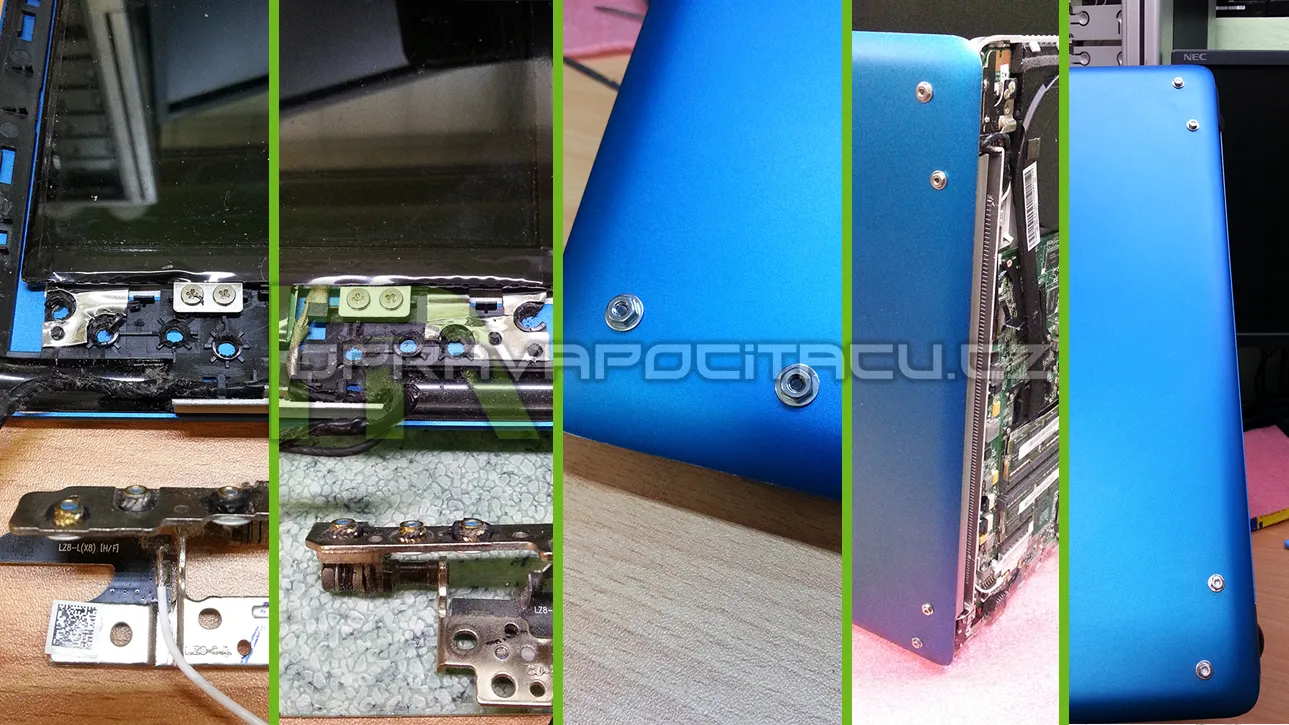 Levná varianta opravy vylomených pantů u notebooku Lenovo IdeaPad U410