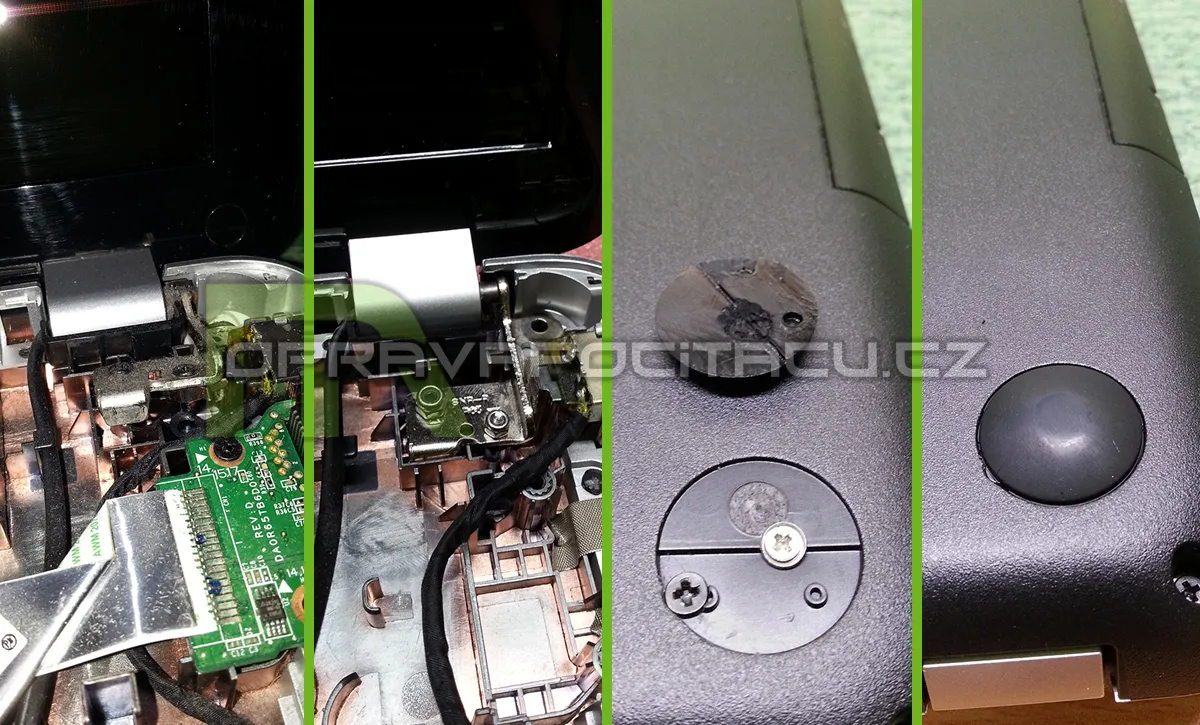 Levná varianta opravy vylomených pantů u notebooku HP Pavilion 15-e057sc