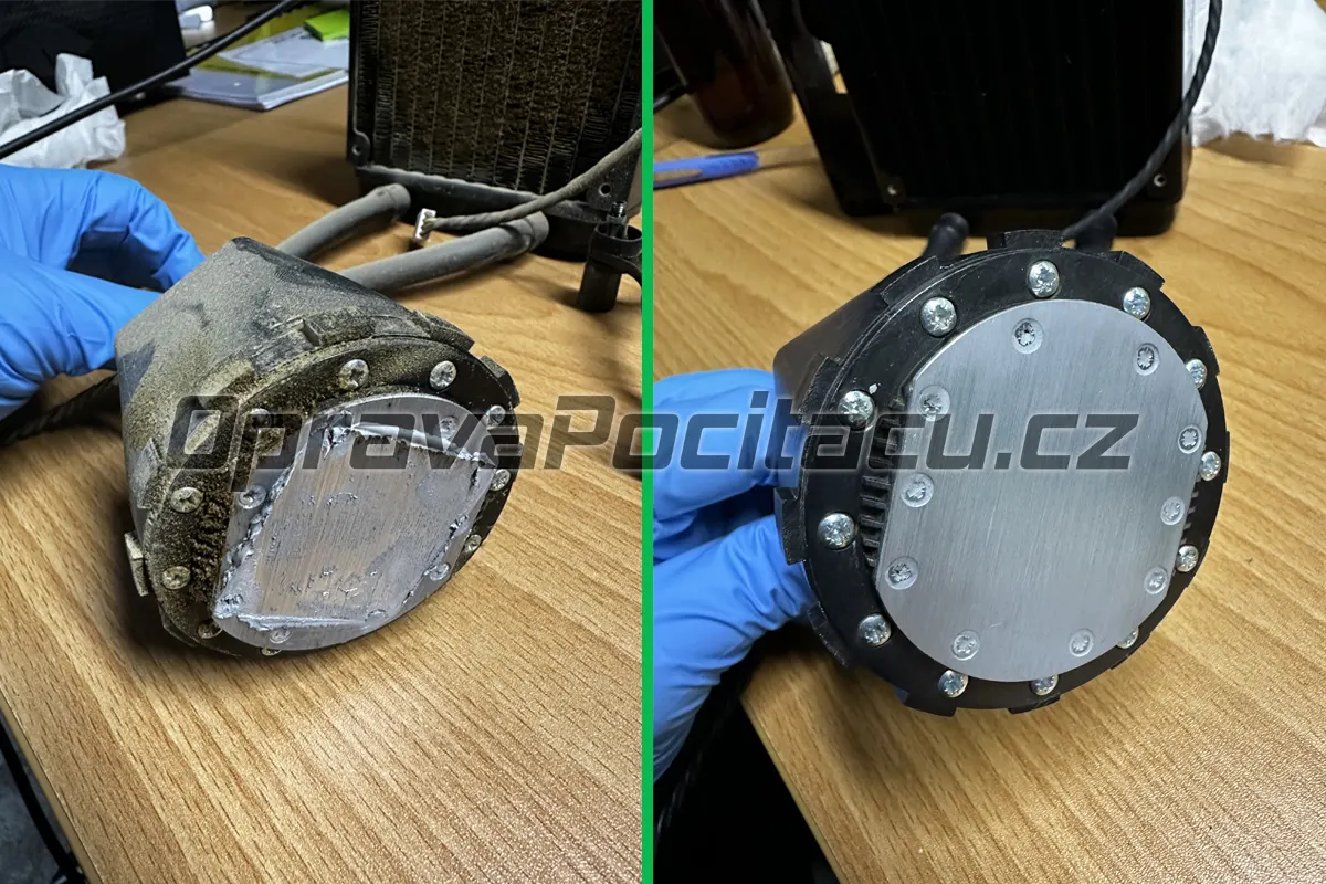 Vyčištění vodního chladiče procesoru u počítače AlienWare Area-51
