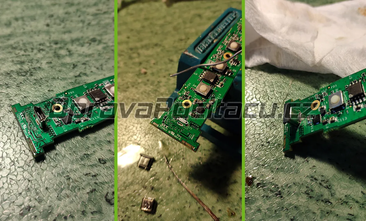Výměna poničeného micro USB konektoru u termokamery - termovize FLIR Scout TK Compact
