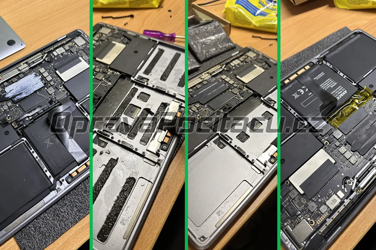 Výměna baterie u notebooku MacBook Pro 13 (2017) Space Gray a čistá reinstalace systému macOS