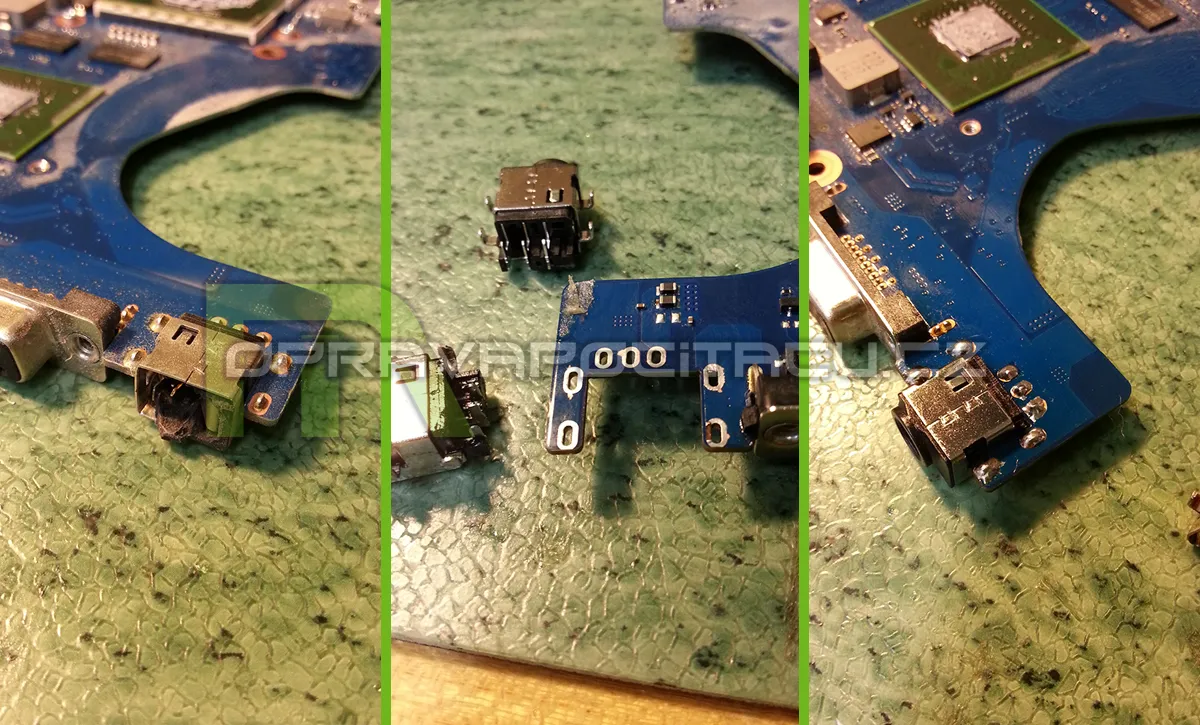 Výměna napájecího konektoru u notebooku Samsung RF511