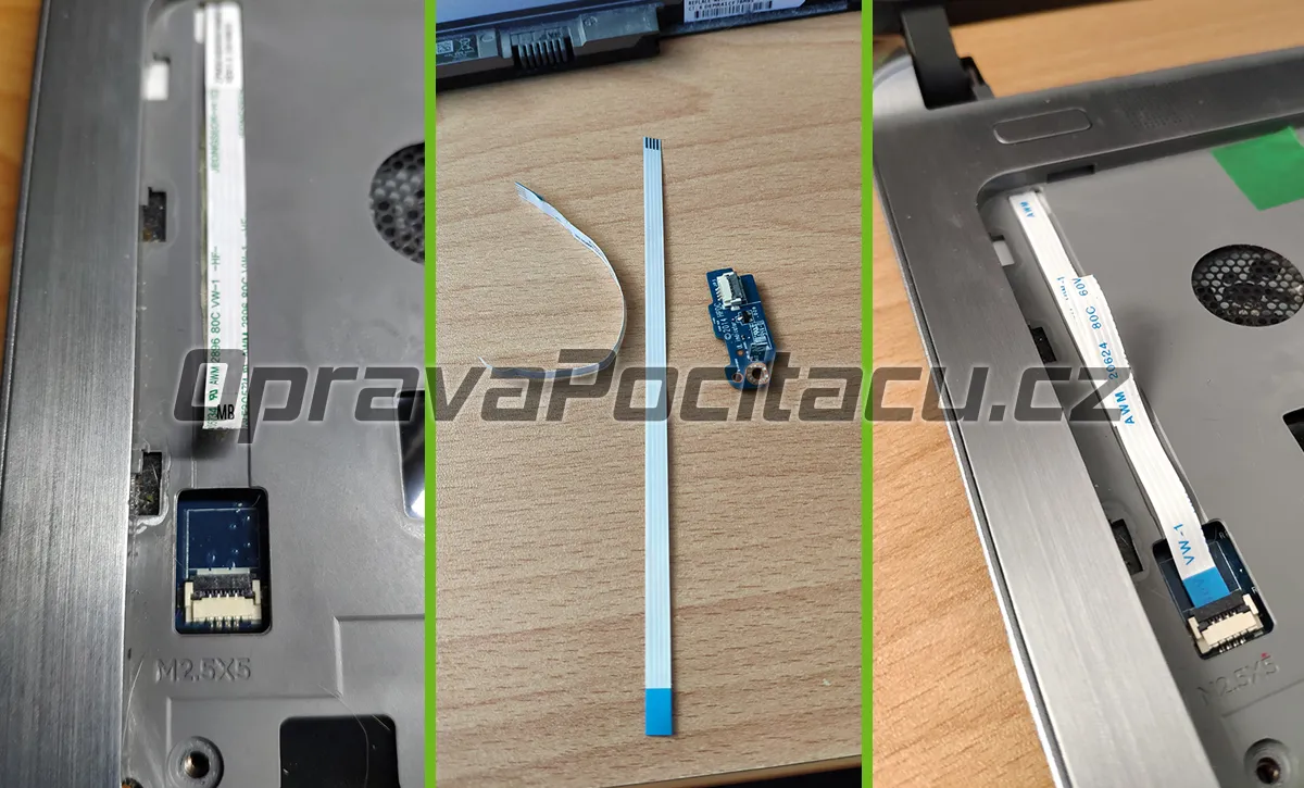 Výměna poškozeného plochého pásku on-off u notebooku HP Probook 430 G2