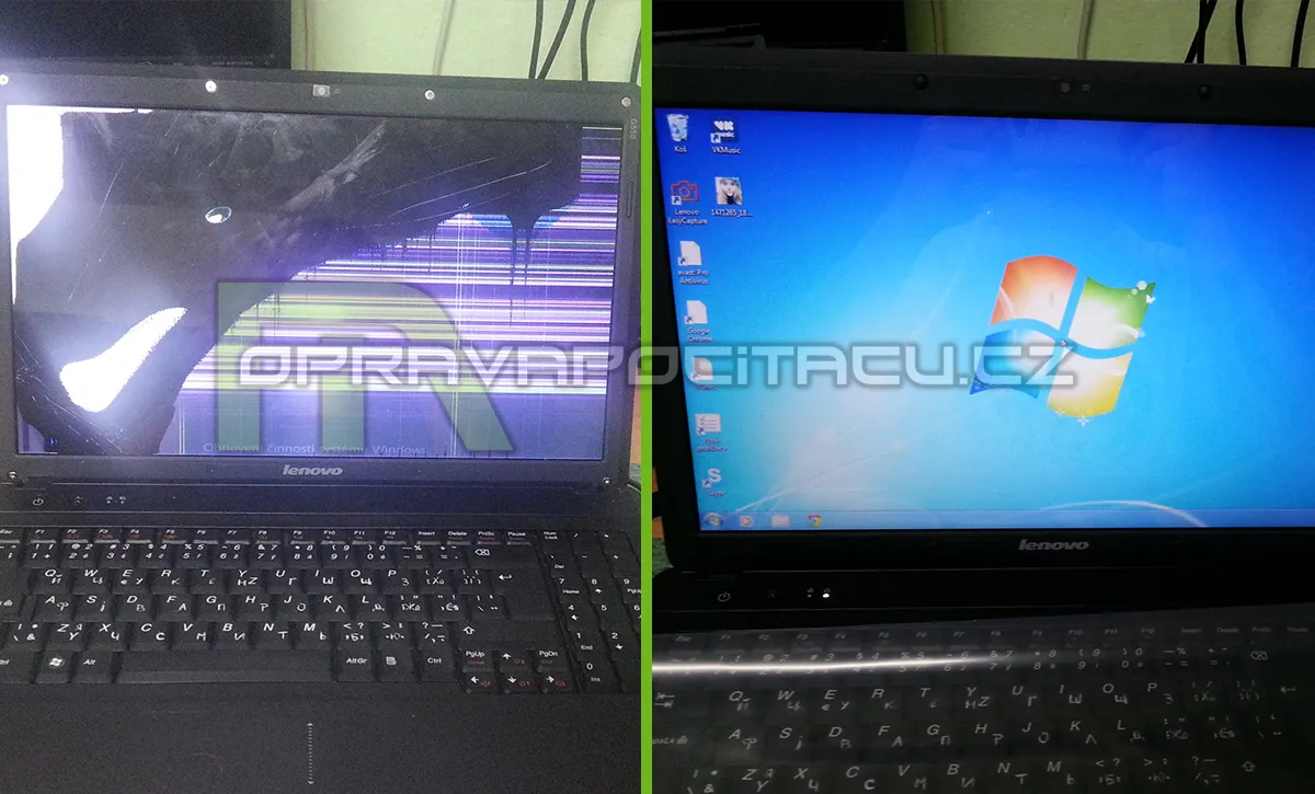 Výměna prasklého LCD LED displeje notebooku Lenovo G550