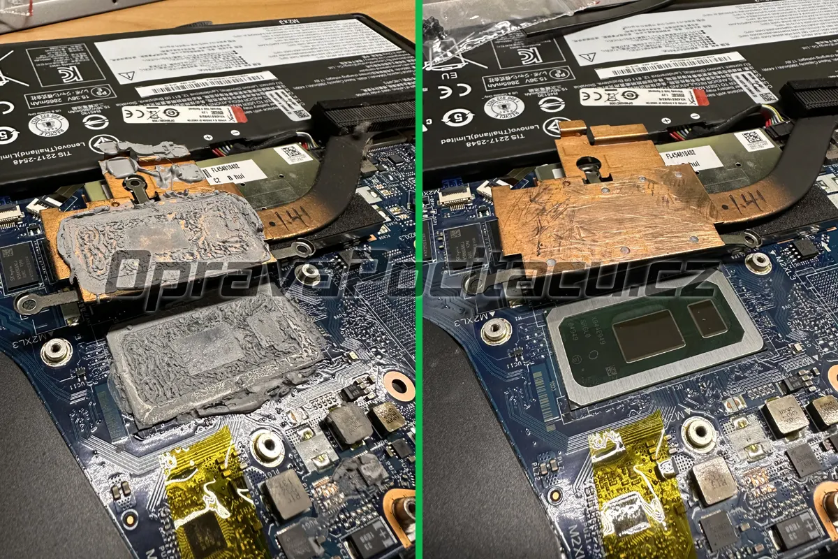 Profesionální čištění ventilátoru a přepastování procesoru u notebooku Lenovo IdeaPad S540-14IML