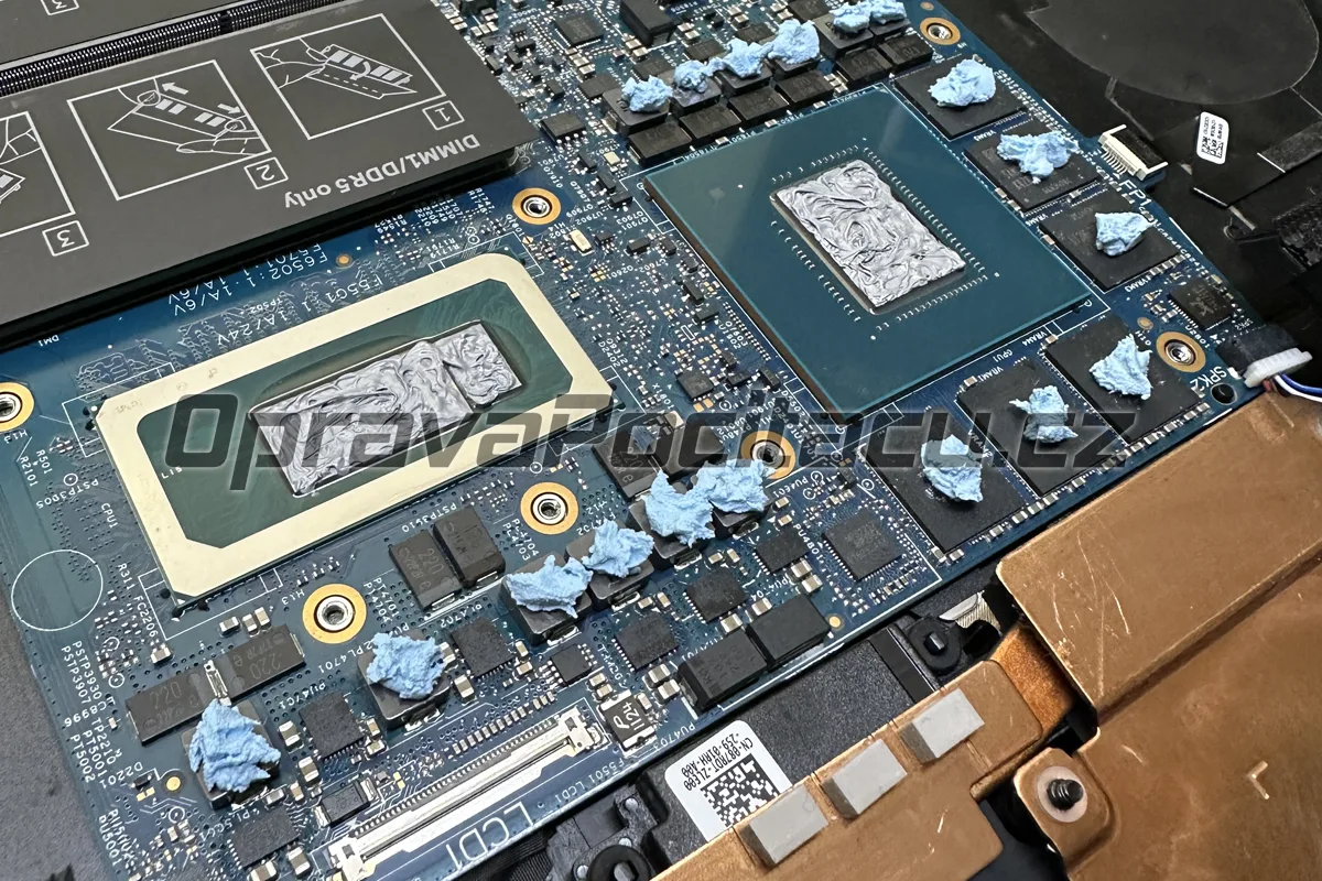 Dell Inspiron 16 Plus 7620: Aplikace Thermal Grizzly Putty a nové pasty