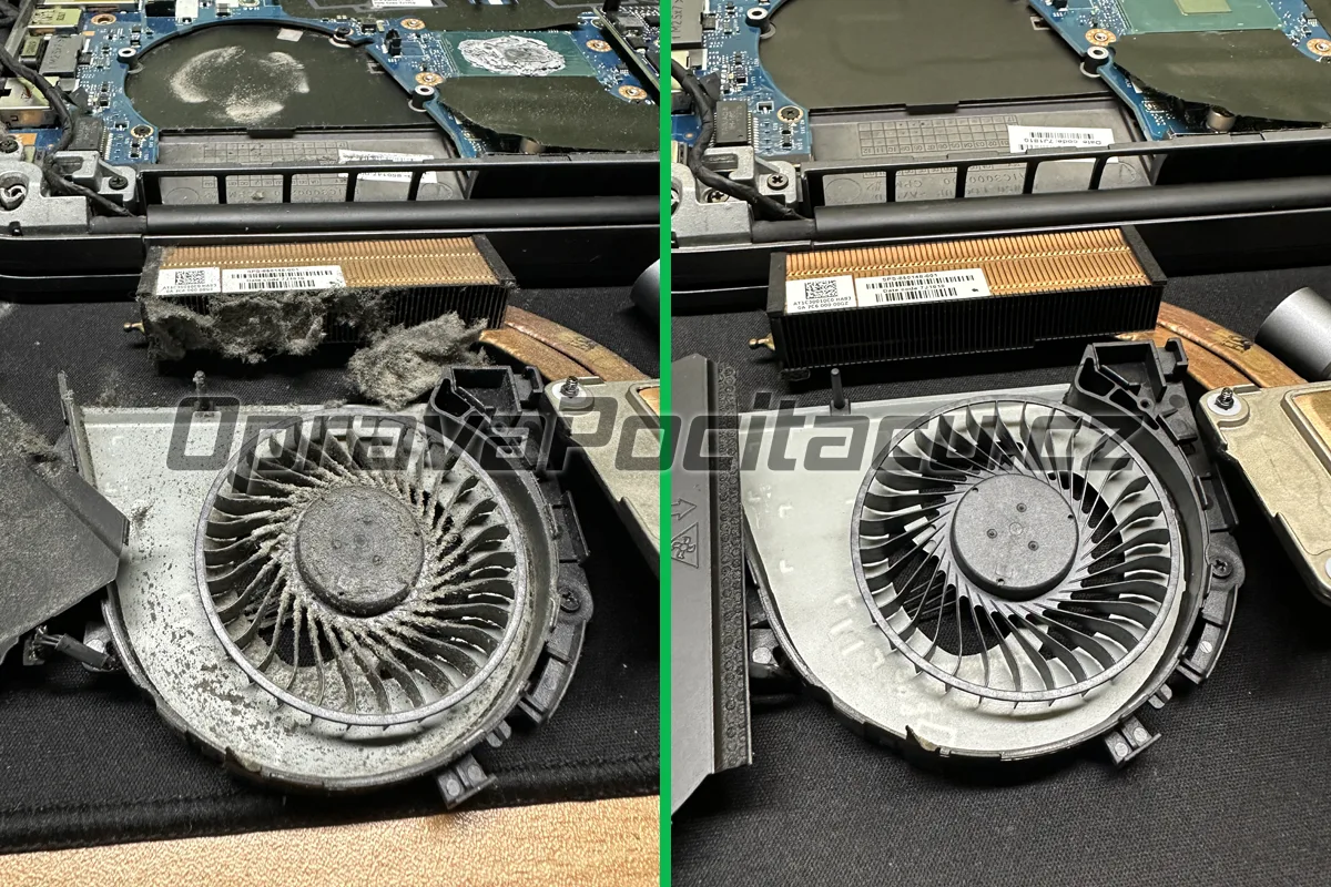 HP ZBook 15 G3: Extrémně zanesené chlazení grafické karty Nvidia Quadro M2000M