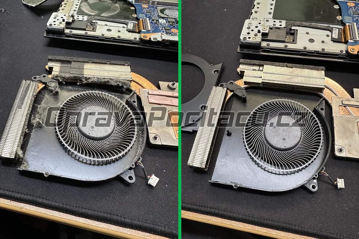Lenovo Legion 5 17IMH05: Extrémně zanesené chlazení po 5 letech