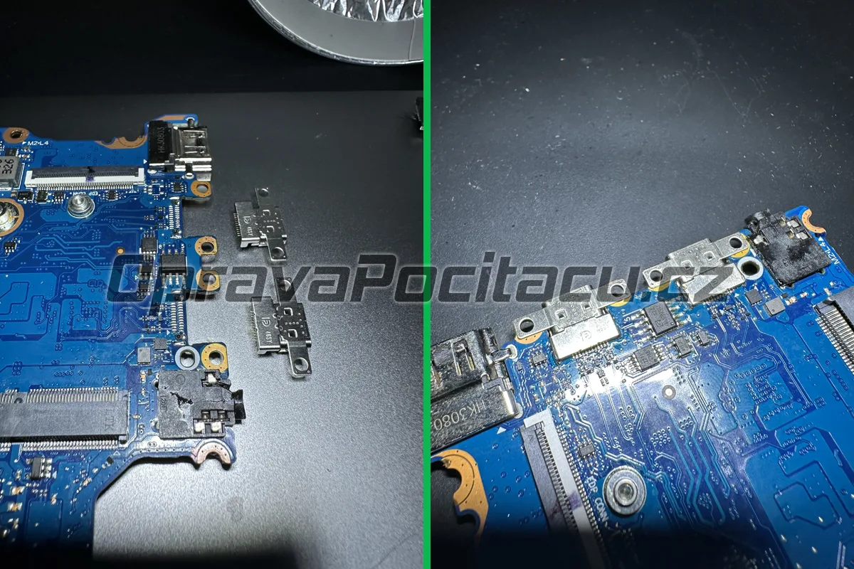 Lenovo Yoga 7 14ARP8: Diagnostika zkratu USB-C po zatečení