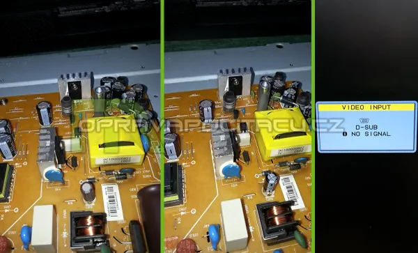 Oprava LCD monitoru NEC MultiSync EA190M - vypadává obraz