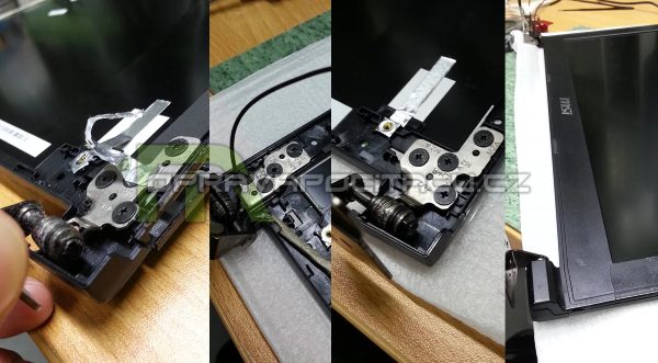 Oprava vylomených pantů MSI GE62 2QC Apache