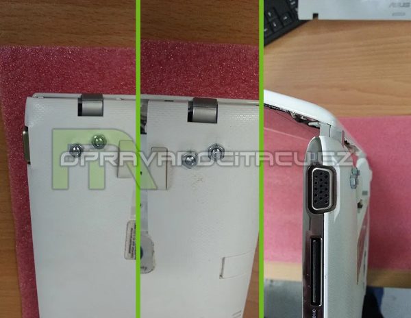Levná varianta opravy vylomených pantů u notebooku ASUS 1225B #2