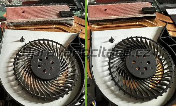 Prachové vyčištění chlazení a přepastování notebooku ASUS ROG STRIX GL703VM