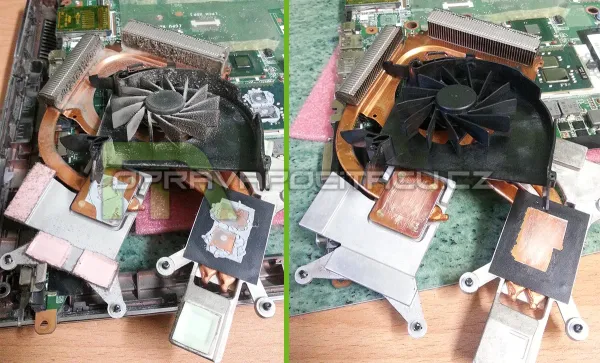 Prachové vyčištění notebooku HP Pavilion DV7 3160ec
