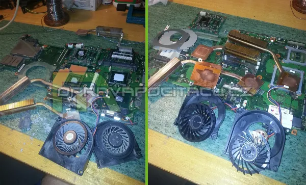 Prachové vyčištění notebooku Toshiba Qosmio G50-11s