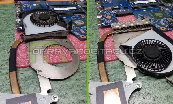 Čištění notebooku ACER Aspire V5-531 od prachu