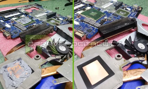Čištění notebooku Lenovo G580 od prachu a přepastování