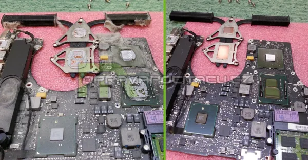 Vyčištění notebooku MacBook Pro 15-inch Mid 2010 od prachu a přepastování