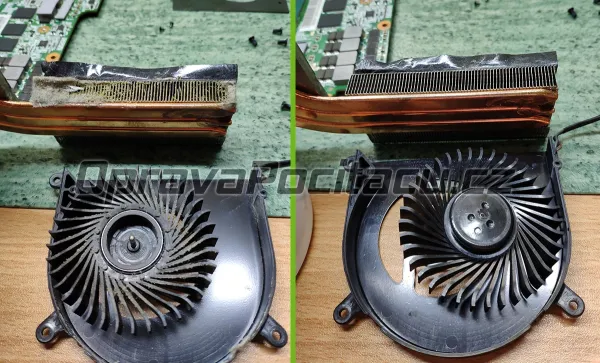 Vyčištění chlazení notebooku Mechrevo MR X7Ti od prachu + přepastování #2