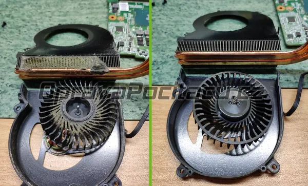 Vyčištění chlazení notebooku Mechrevo MR X7Ti od prachu + přepastování