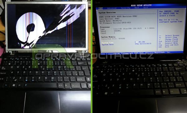Výměna LCD displeje notebooku ASUS Eee PC 1215N