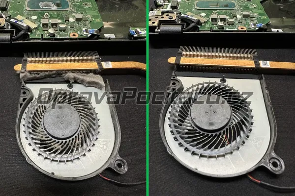 Acer Extensa 215-52: Vyčištěné chlazení a nové přepastování procesoru