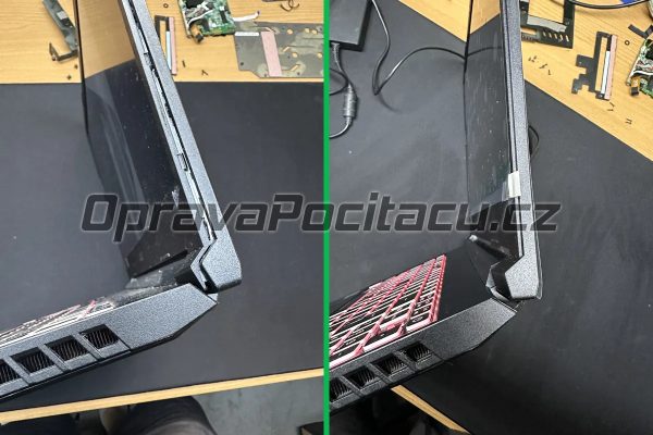 Acer Nitro 5 AN515-55-73FG: Oprava vytržených pantů a výměna zadního LCD krytu
