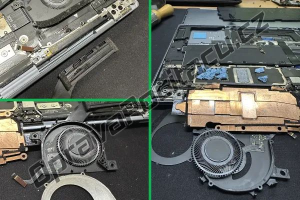 Dell XPS 13 9315: Čištění po zatečení kávou, přepastování a thermal pad mod