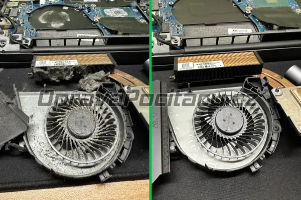 HP ZBook 15 G3: Extrémně zanesené chlazení grafické karty Nvidia Quadro M2000M