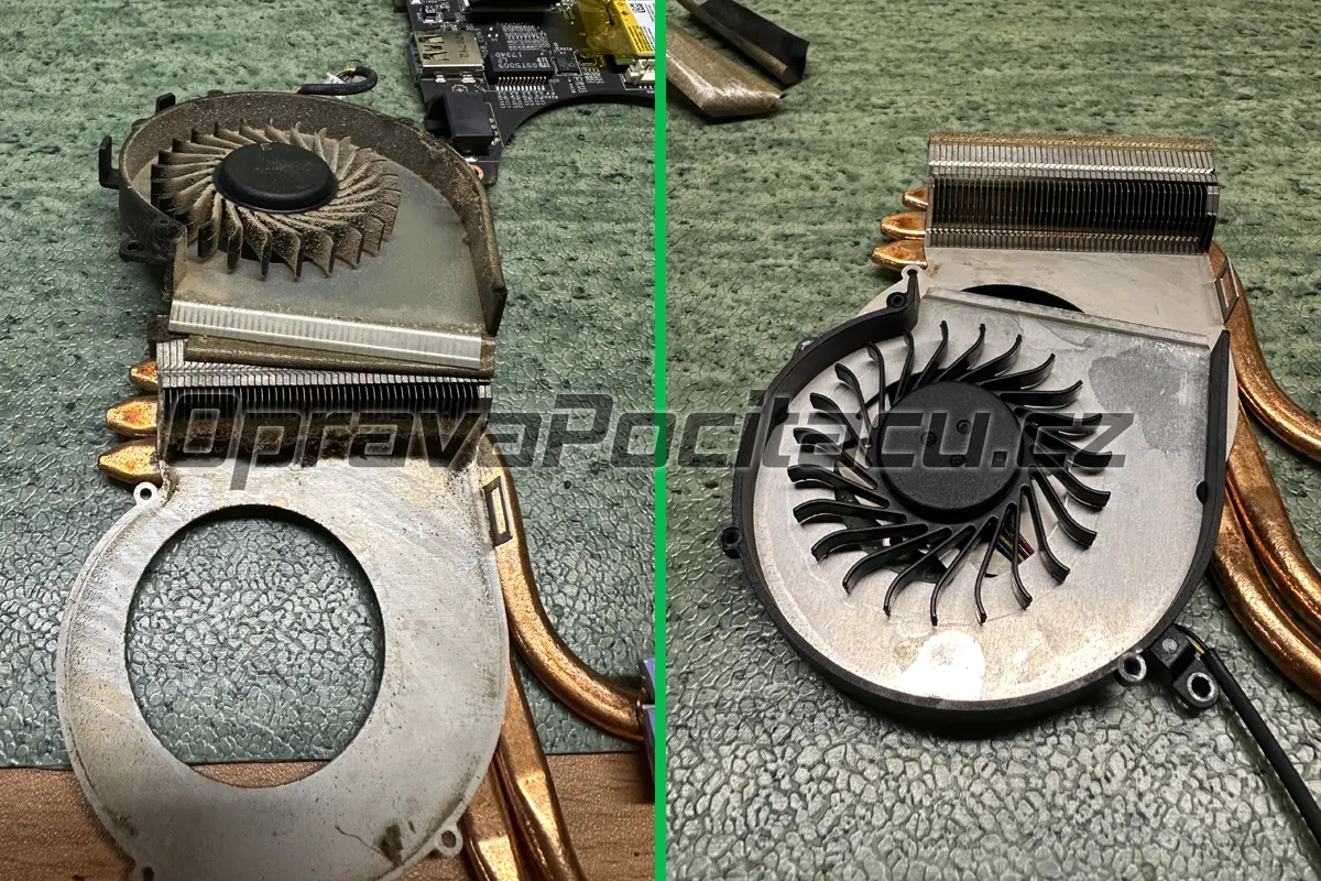 Důmyslné vyčištění chladicí soustavy a přepastování CPU a VGA u herního notebooku MSI GL62M 7RDX