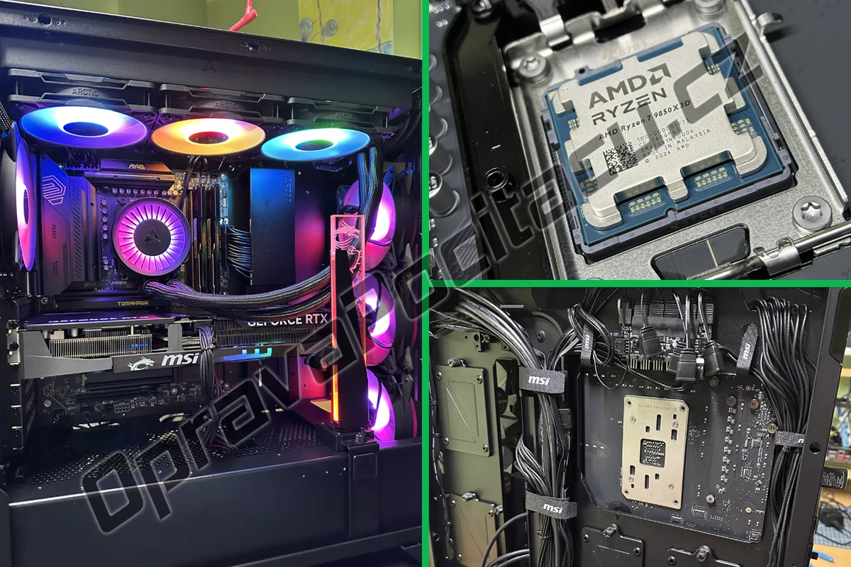 Stavba nového herního PC: Ryzen 7 9850X3D a MSI RTX 5070 GAMING TRIO